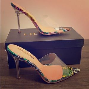 Multi Snake Clear heels